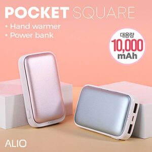 ALIO 포켓스퀘어10000mAh 손난로 보조배터리 홍보물품제작 ALIO 포켓스퀘어10000mAh 손난로 보조배터리 홍보물품제작