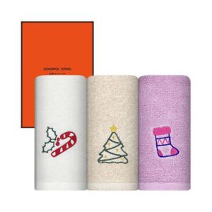 송월타올 크리스마스 타올 오너먼트 C 1매 세트 수건답례품 제작