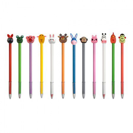 12종 동물캐릭터 볼펜 홍보물품제작 1 12종 동물캐릭터 볼펜 판촉물제작 대표이미지