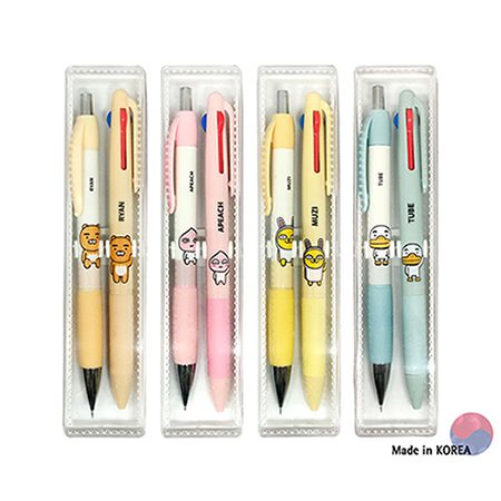 볼펜 각인 카카오프렌즈 샤프+3색볼펜 세트 2P 제작 1 볼펜 각인 카카오프렌즈 샤프+3색볼펜 세트 2P 제작 대표이미지