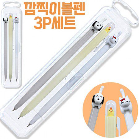 볼펜판촉물 깜찍이볼펜3P세트 제작 1 볼펜판촉물 깜찍이볼펜3P세트 제작 대표이미지