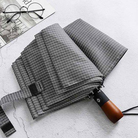 체크 우드 3단 완전자동 우산주문제작 1 체크 우드 3단 완전자동 우산주문제작 대표이미지