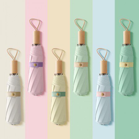 튼튼하고 가벼운 파스텔 원목 3단 양우산 홍보물품제작 1 튼튼하고 가벼운 파스텔 원목 3단 양우산 판촉물제작 대표이미지